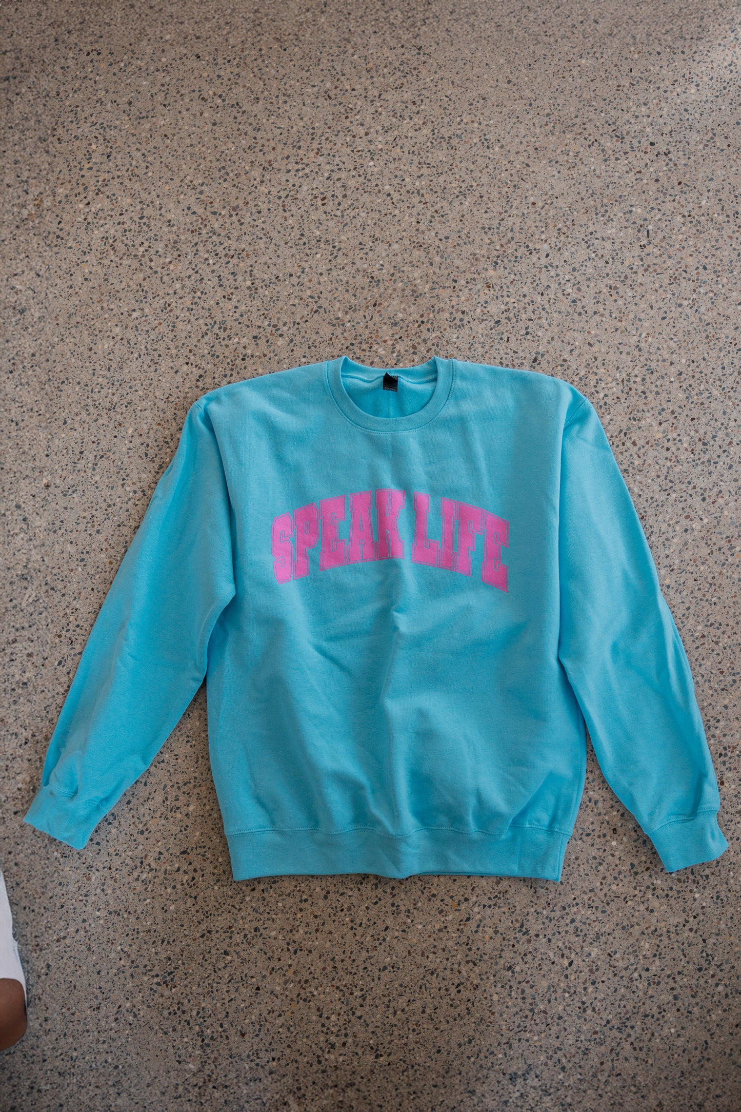 "Speak Life" Blue Crewneck