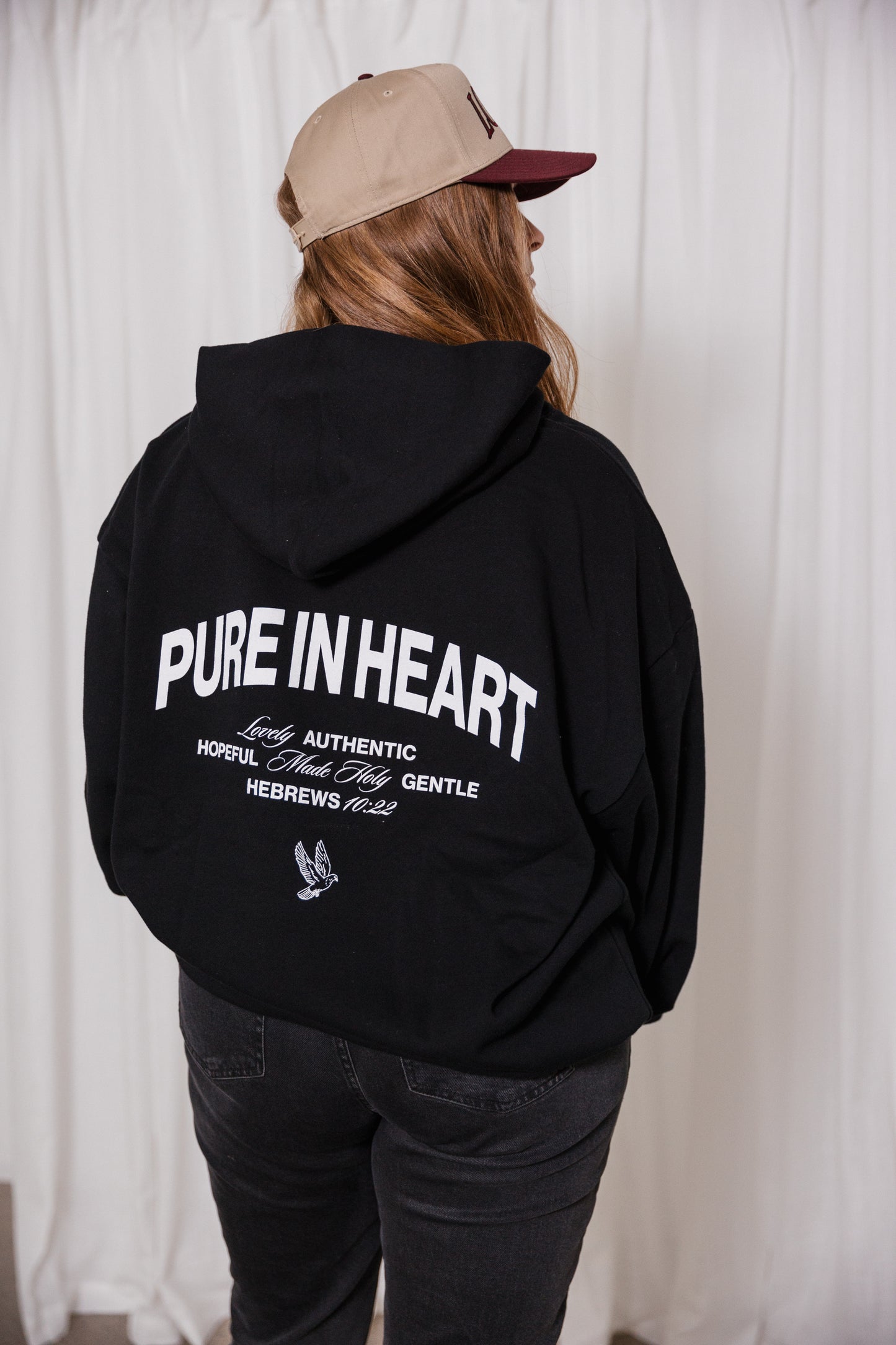 BLACK "DOVE" HOODIE